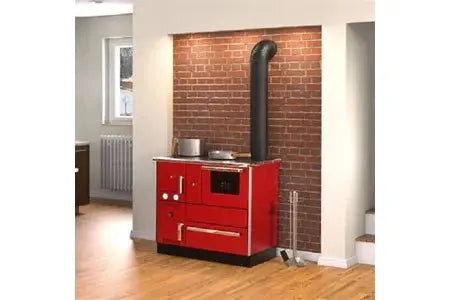 Cuisinière bois chauffage (7,44 kW) + bouilleur (20,1 kW) Sannover 27 kW Bordeaux DUMANOIR