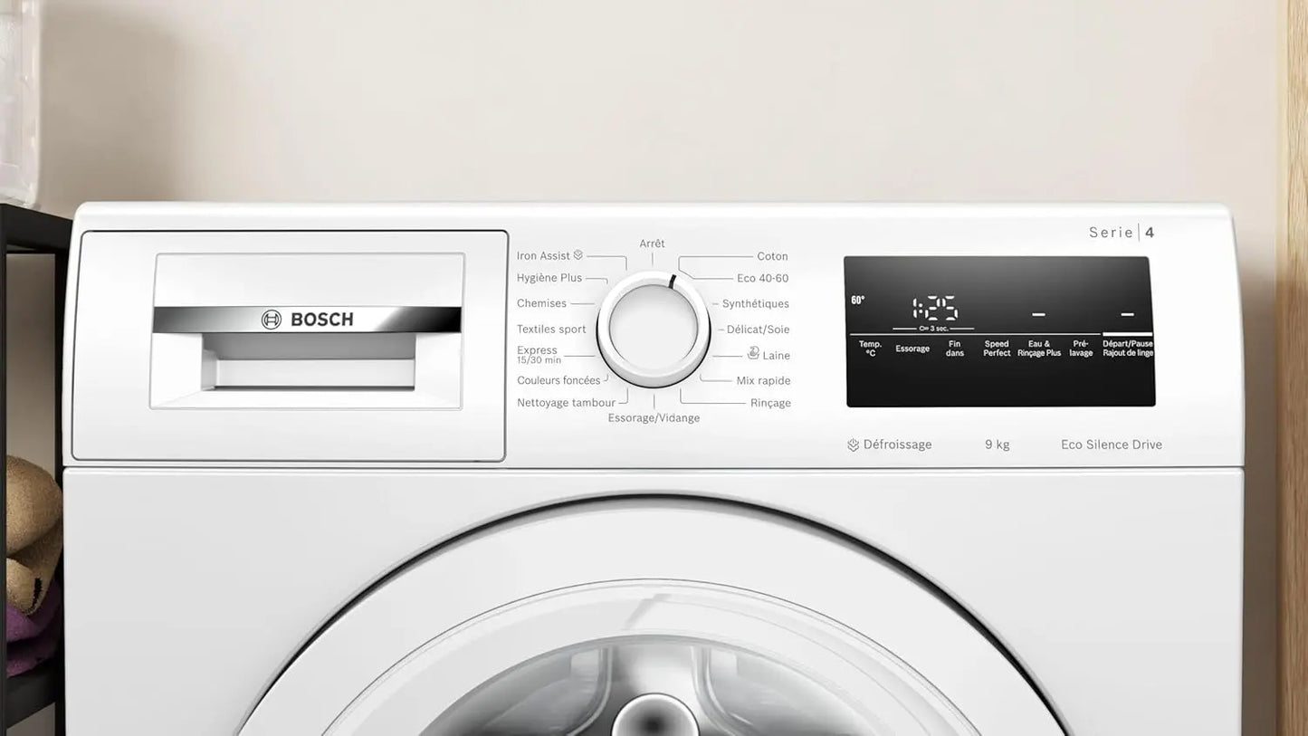 Bosch WAN28209FR, Série 4, Lave linge hublot, 9 kg, 1400 trs/min, Blanc [Classe énergétique A] DUMANOIR