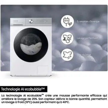 Lave linge hublot 	SAMSUNG  WW90DB7U34GWU3