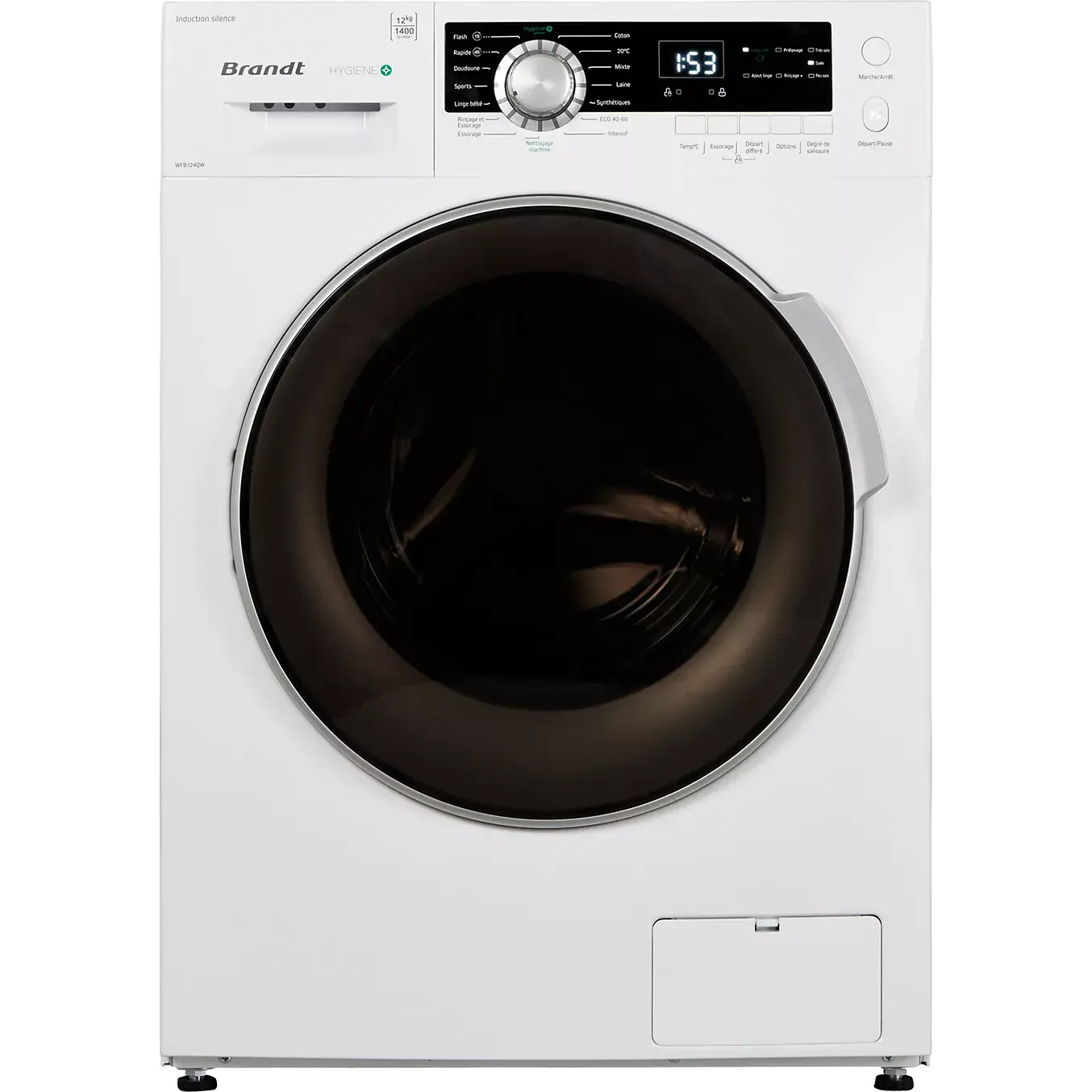 Lave linge hublot BRANDT WFB124QW HYGIENE + DUMANOIR