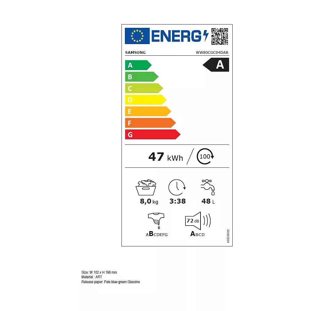 Lave linge hublot SAMSUNG WW80CGC04DAB Bespoke AI VIAL ELECTROMENAGER