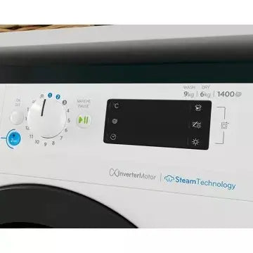 Lave linge séchant hublot  INDESIT BDE96435WKVFR