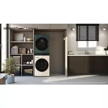 Lave linge séchant hublot  LG F214WT8GRBE Washtower