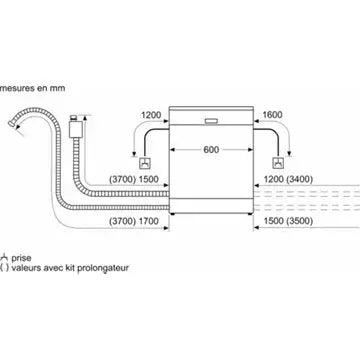 Lave vaisselle 60 cm	SIEMENS	SN23EI00ME VarioSpeed Plus
