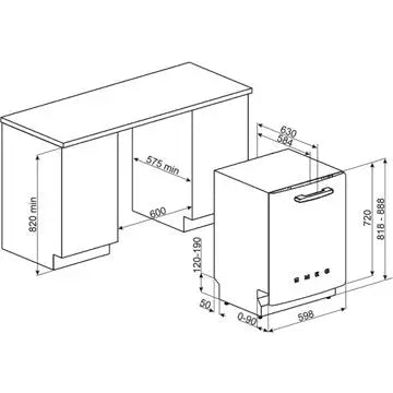 Lave vaisselle encastrable 	SMEG STFABRD3
