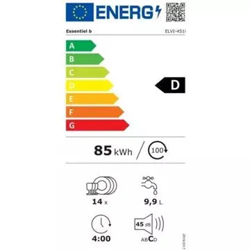 Lave vaisselle encastrable  ESSENTIELB	ELVI-451i
