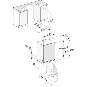 Lave vaisselle encastrable MIELE	G 5450 SCVI