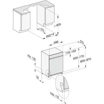 Lave vaisselle encastrable MIELE G 7600 SCi Inox AutoDos