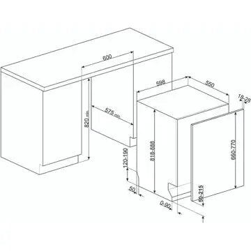 Lave vaisselle encastrable  SMEG	STL332CLFR