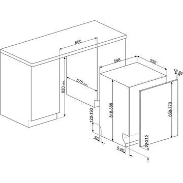 Lave vaisselle encastrable  SMEG	STL342CSL