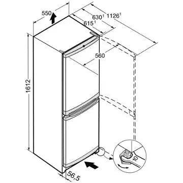 Réfrigérateur combiné	LIEBHERR	CUe281-26