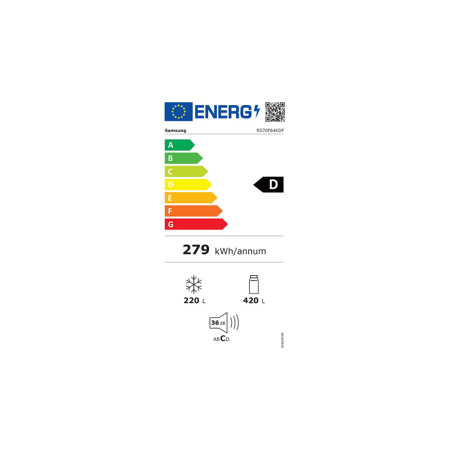 Réfrigérateur Américain SAMSUNG RS70F64KDF DUMANOIR