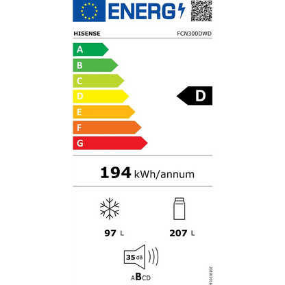 Réfrigérateur combiné HISENSE FCN300DWD DUMANOIR