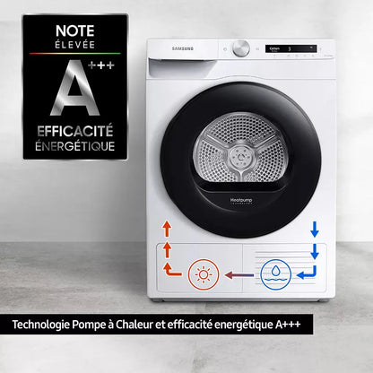 Sèche linge pompe à chaleur SAMSUNG DV80T5220AW VIAL ELECTROMENAGER